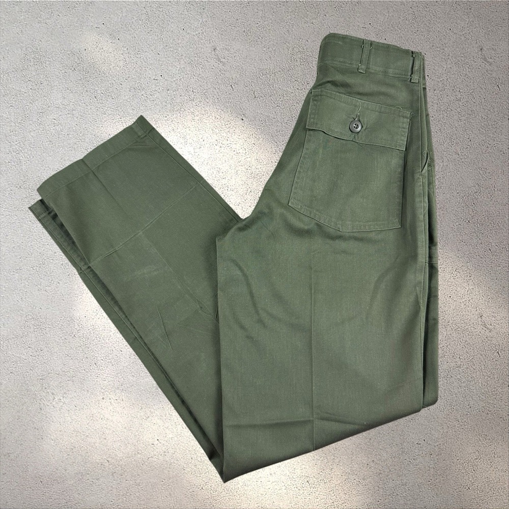 Vintage 70s 80s US Army OG-507 Fatigue Pants Measure Sz 26x33 Utility‎ Trouser